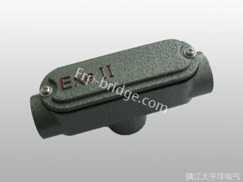 防爆穿(chuān)線後蓋(gai)三通穿(chuān)線盒